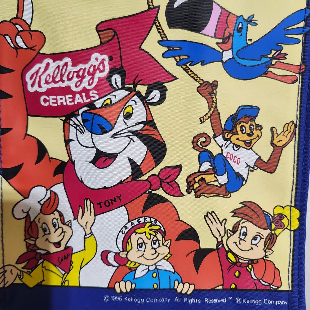 Vintage 1995 Kellogg's Cereal Mascots Insulated Lunch Bag Tony Tiger